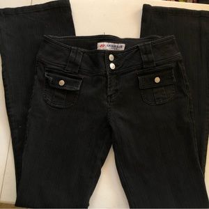 y2k cargo pocket lowrise flare pants